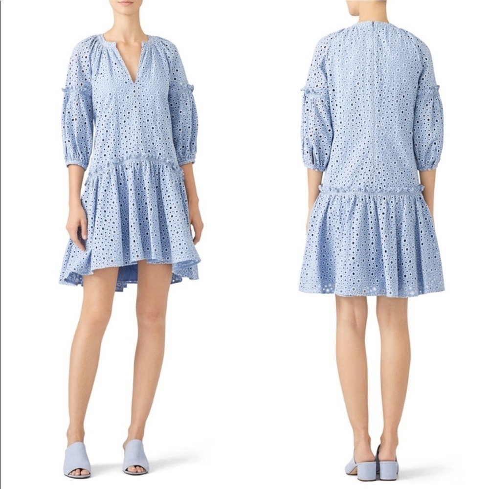 Prose & Poetry Delaney Eyelet Blue Dress